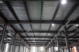 电器厂车间工业大风扇安装，科粤风工业大风扇一站式解决